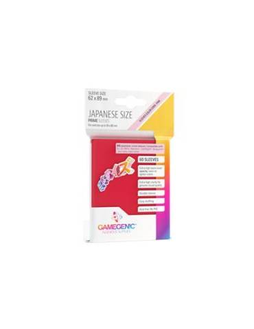 60 prime sleeves Japanse formaat gamegenic – Rood