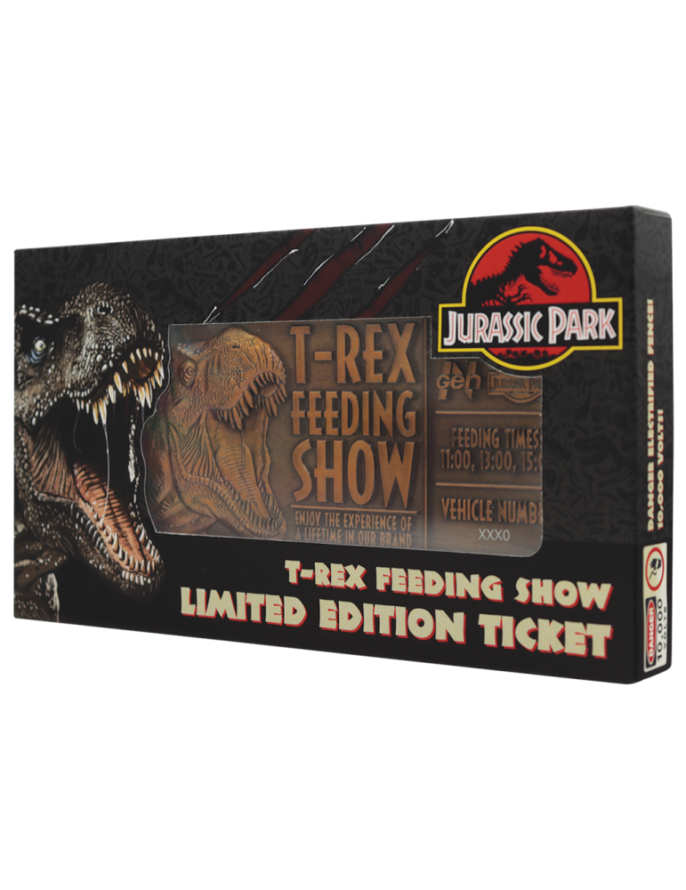 Ticket "feeding show" T-rex jurassic Park Fanattik
