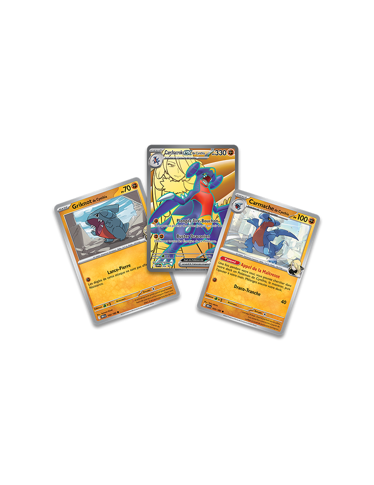 Collection Premium Carchacrok‑ex de Cynthia POKEMON JCC