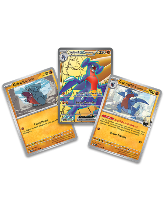 Collection Premium Carchacrok‑ex de Cynthia POKEMON JCC