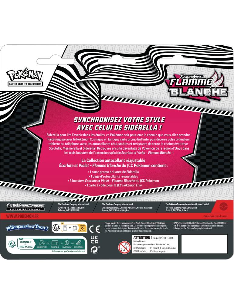 Collection autocollant réajustable Écarlate et Violet - EV 10.5 Flamme Blanche