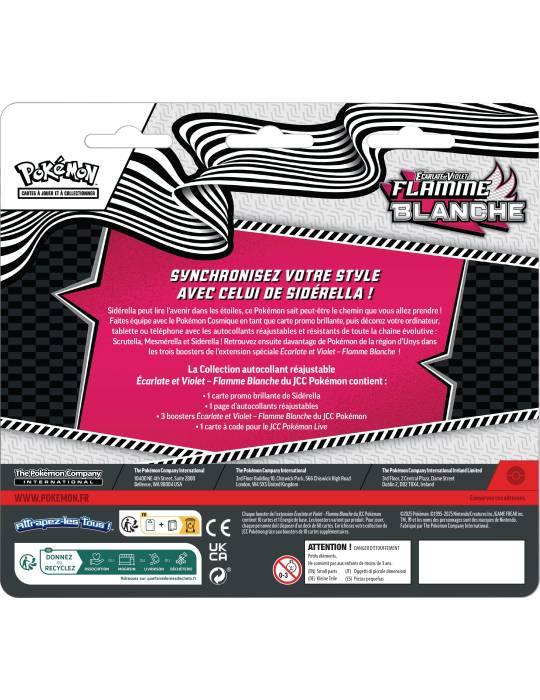 Collection autocollant réajustable Écarlate et Violet - EV 10.5 Flamme Blanche