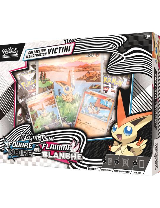Collection Illustration Victini Écarlate et Violet - EV 10.5 Foudre Noire et Flamme Blanche