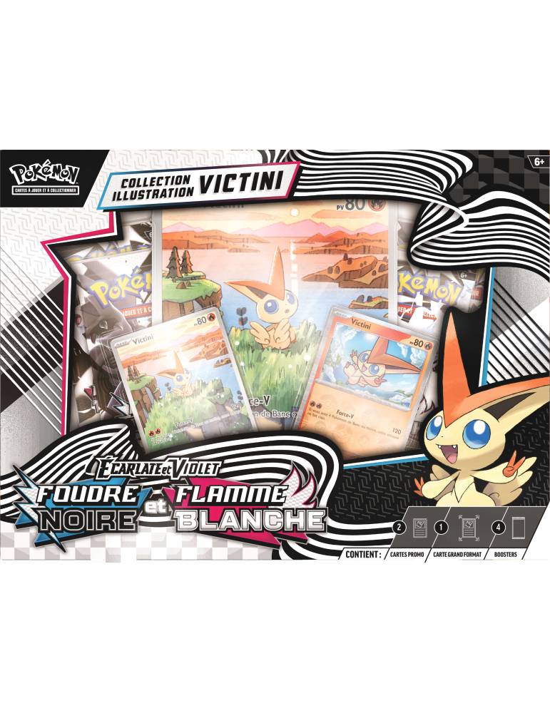 Collection Illustration Victini Écarlate et Violet - EV 10.5 Foudre Noire et Flamme Blanche