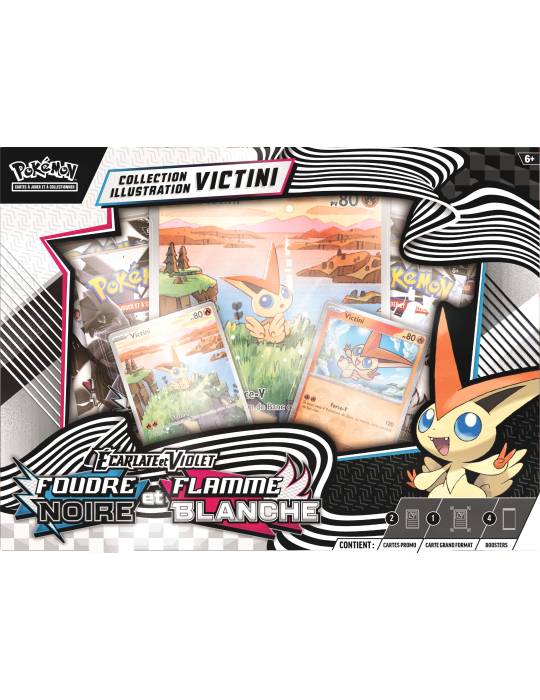 Collection Illustration Victini Écarlate et Violet - EV 10.5 Foudre Noire et Flamme Blanche