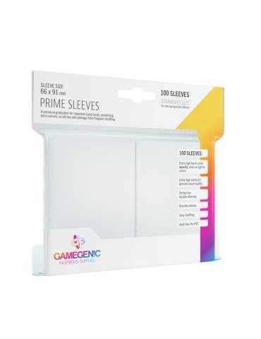 100 prime sleeves standaard formaat gamegenic – Wit