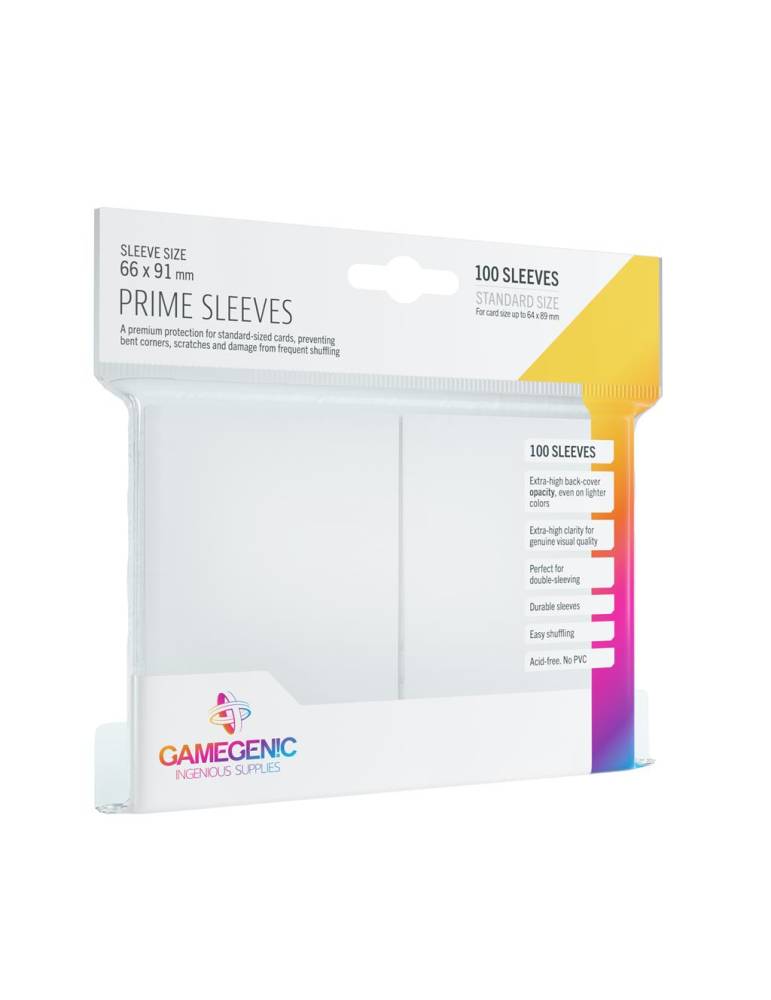 100 prime sleeves standard size gamegenic