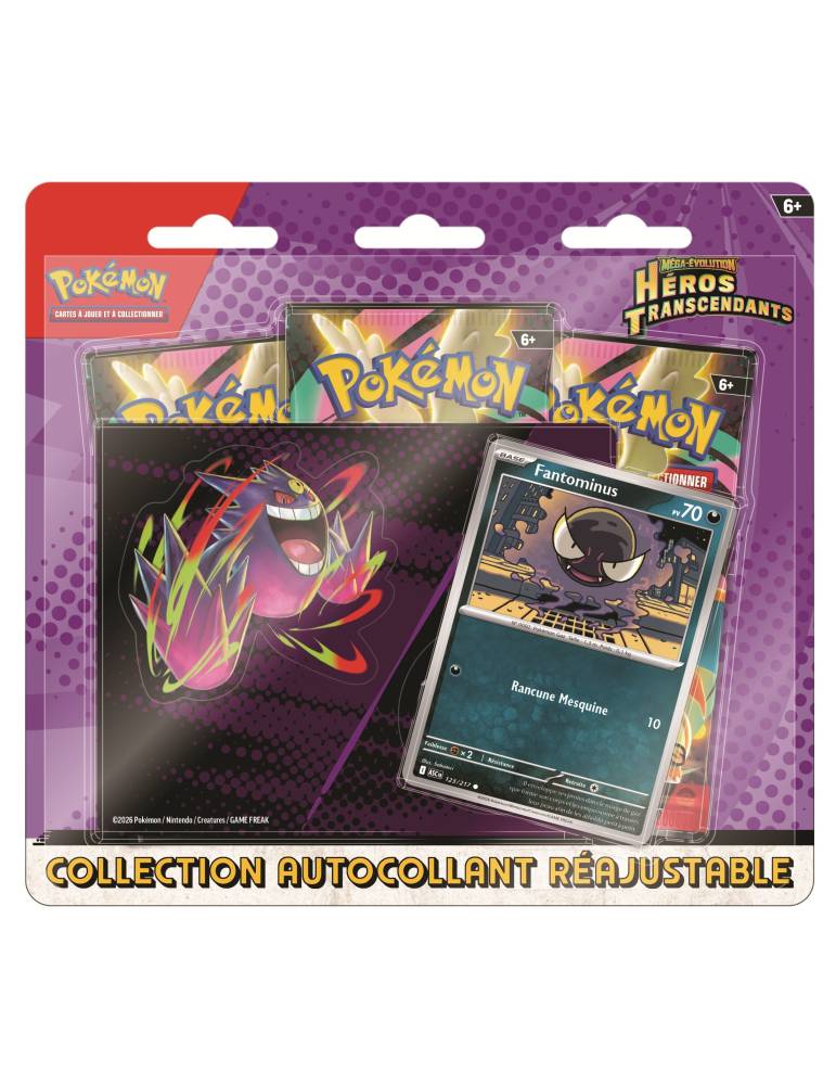 Collection autocollant réajustable tripack Méga-Évolution - ME2.5 Héros Transcendants (1x boîte aléatoire)