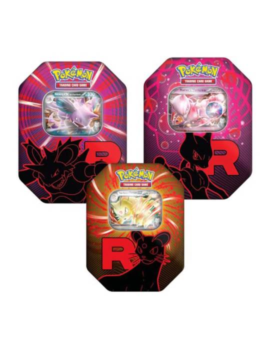 doos metaal team rocket mewtwo persian nidoking random