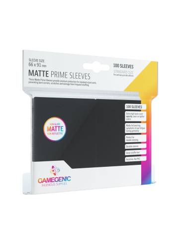 100 prime sleeves matte standaard formaat gamegenic – Zwart