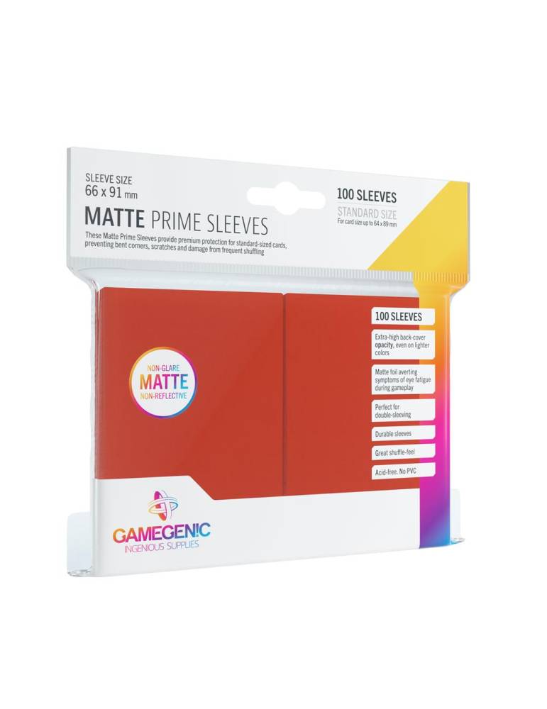 100 prime sleeves matte taille standard gamegenic