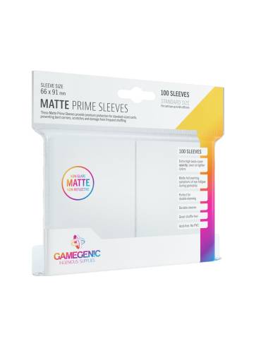 100 prime sleeves matte standard size gamegenic – White