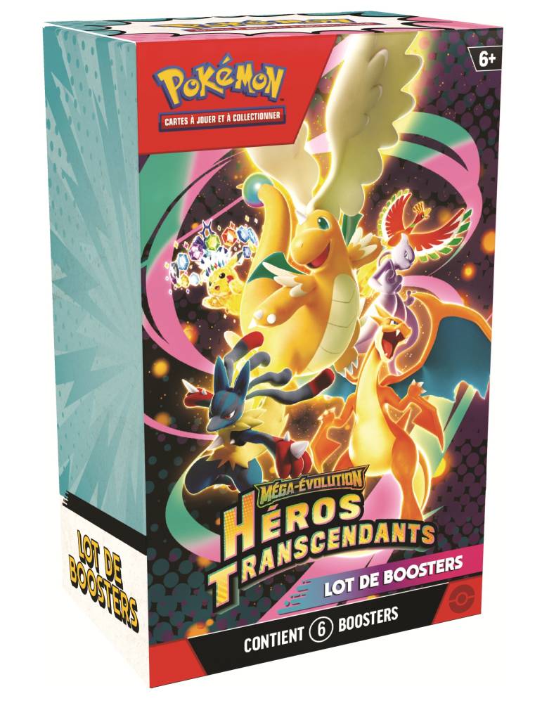 Lot de 6 boosters Méga-Évolution - ME2.5 Héros Transcendants