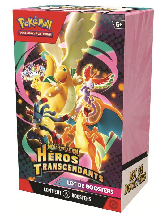 Lot de 6 boosters Méga-Évolution - ME2.5 Héros Transcendants