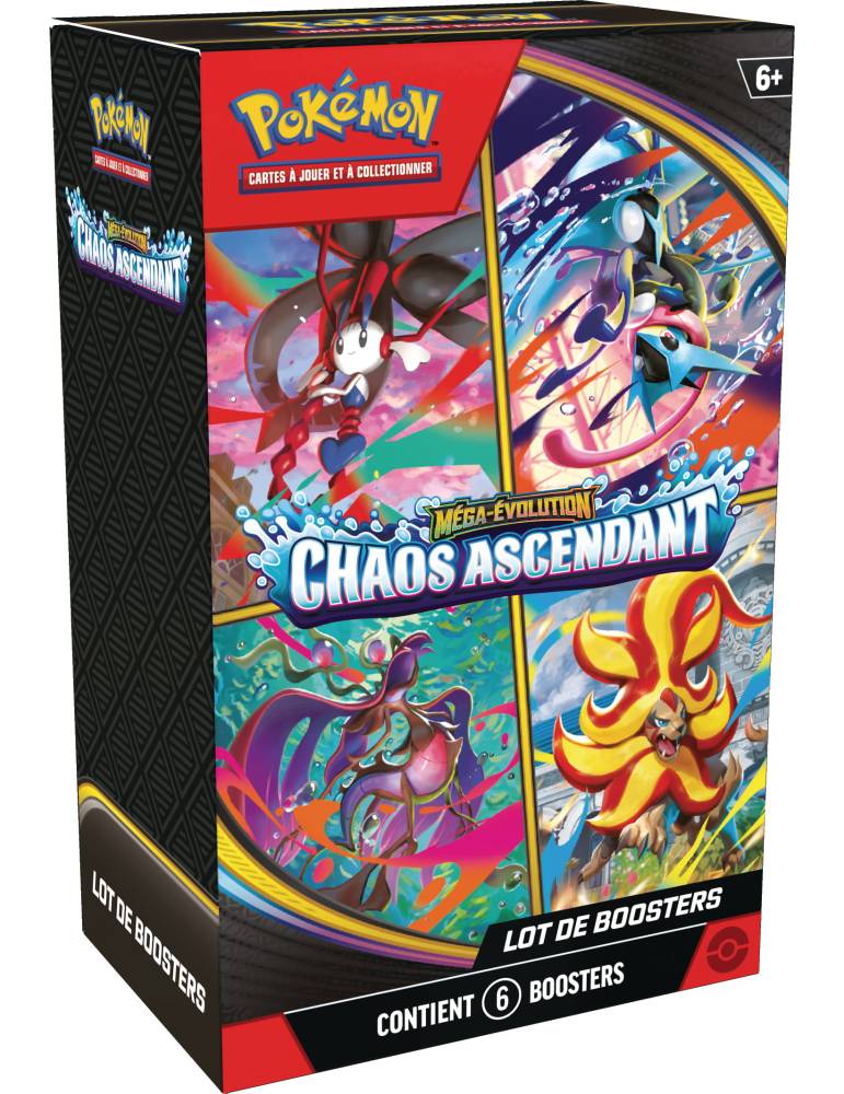 Lot de 6 boosters bundle Méga-Évolution ME04 Chaos Ascendant