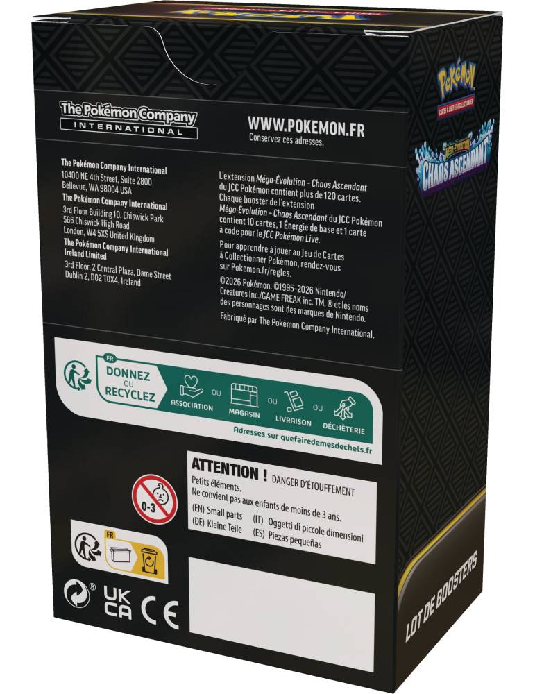 Lot de 6 boosters bundle Méga-Évolution ME04 Chaos Ascendant