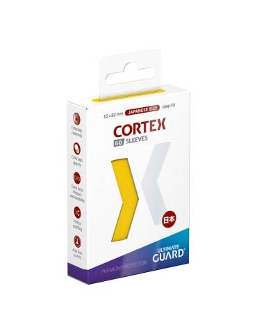 60 sleeves, Cortex, Japanse maat, ULTIMATE GUARD – GEEL – normal