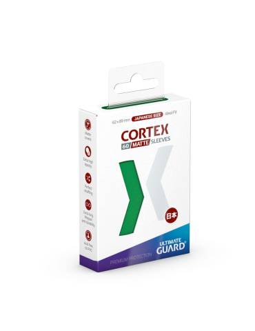 60 sleeves cortex taille japonaise ULTIMATE GUARD – Vert forêt – Matte