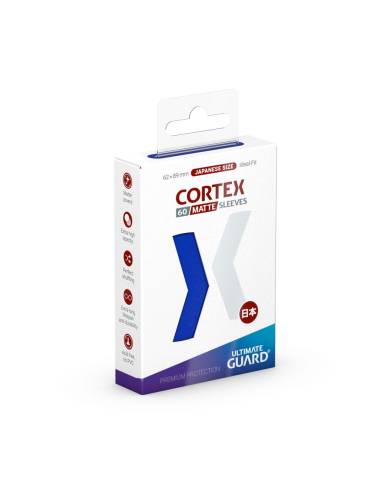 60 sleeves, Cortex, Japanse maat, ULTIMATE GUARD – blauw – Matte
