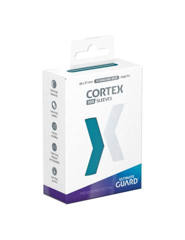 100 pochettes Cortex Sleeves taille standard Ultimate guard – Petrol – normal
