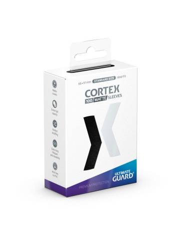 100 Cortex Sleeves standaard maat Ultimate guard – Zwart – Matte