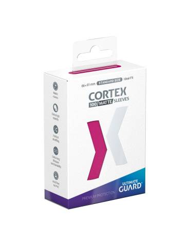 100 Cortex Sleeves standaard maat Ultimate guard – Roze – Matte
