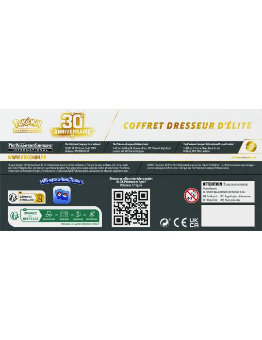 Coffret dresseur elite ETB 30e anniversaire