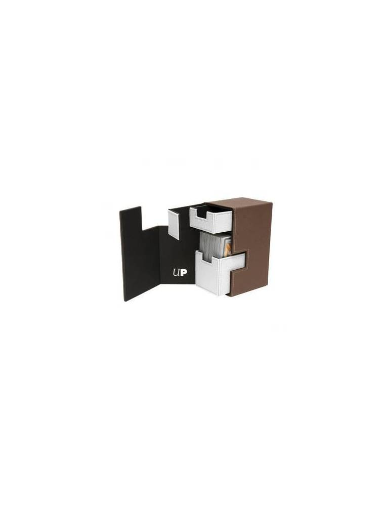 Deckbox 2 delig bruin wit M2 imitatieleer Ultra Pro - 1