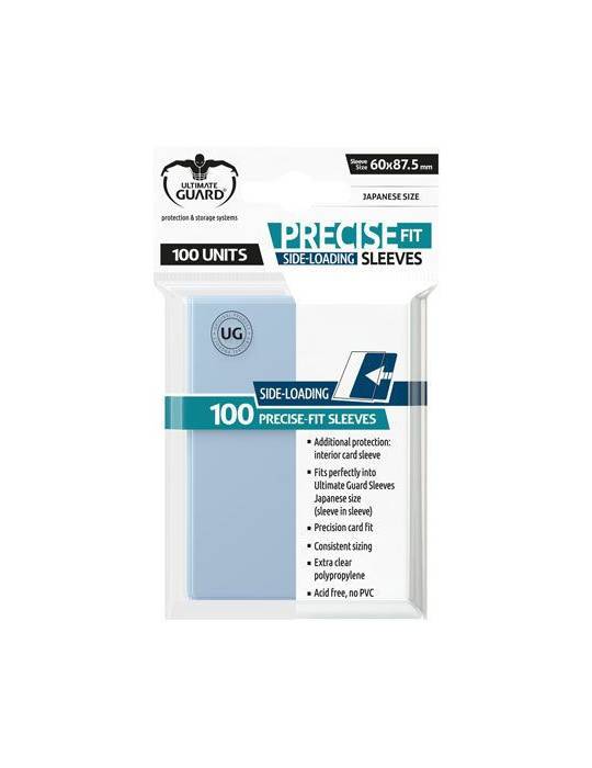 100 pochettes Side-Loading Precise-Fit Sleeves format japonais Transparent Ultimate Guard - 1