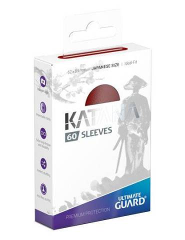 Ultimate Guard 60 pochettes Katana Sleeves format japonais Rouge