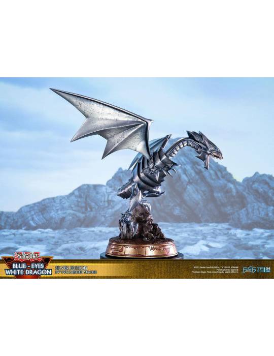 Silver Edition Blue Eyes White Dragon-standbeeld Konami - 3