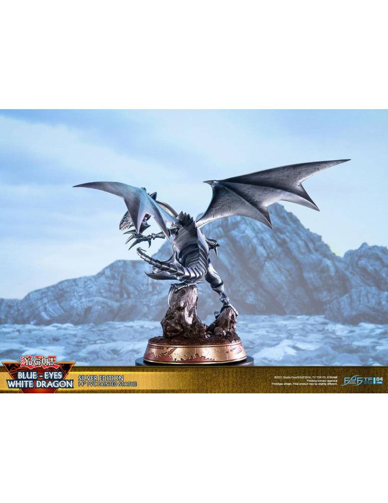 Silver Edition Blue Eyes White Dragon-standbeeld Konami - 6