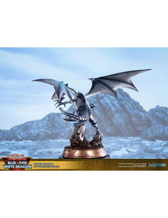Konami Silver Edition Blue Eyes White Dragon Statue - 6