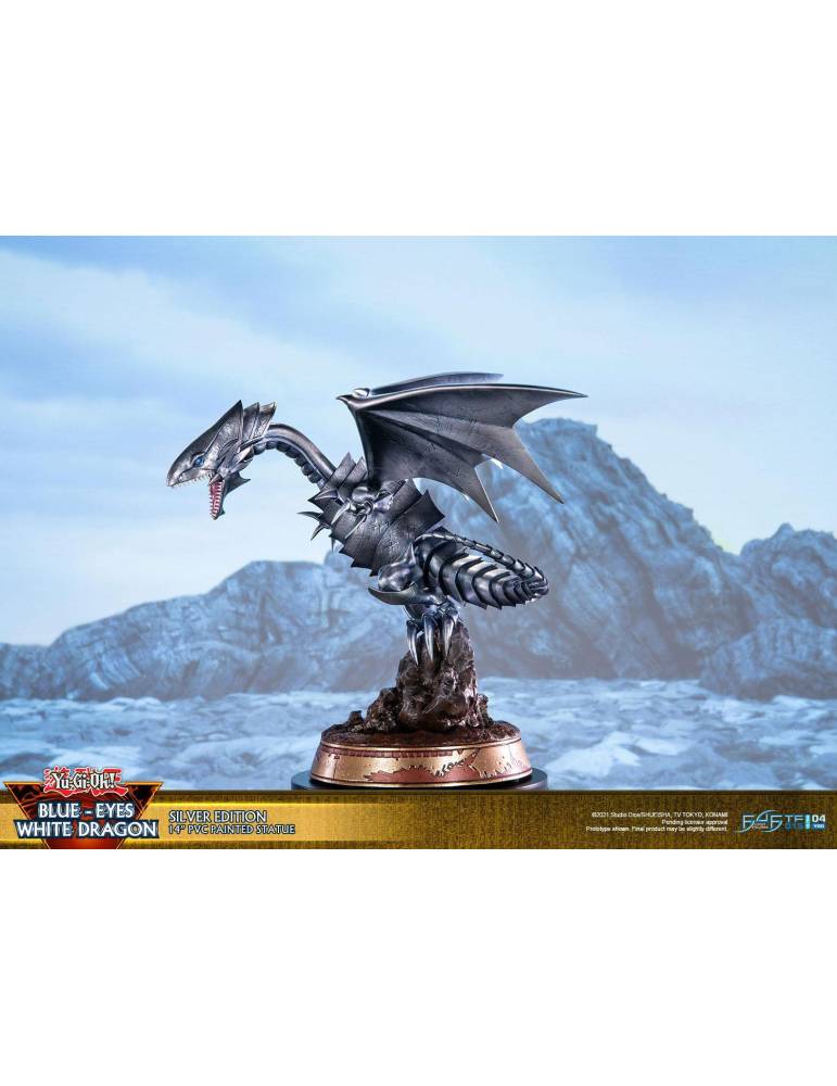 Konami Silver Edition Blue Eyes White Dragon Statue - 7