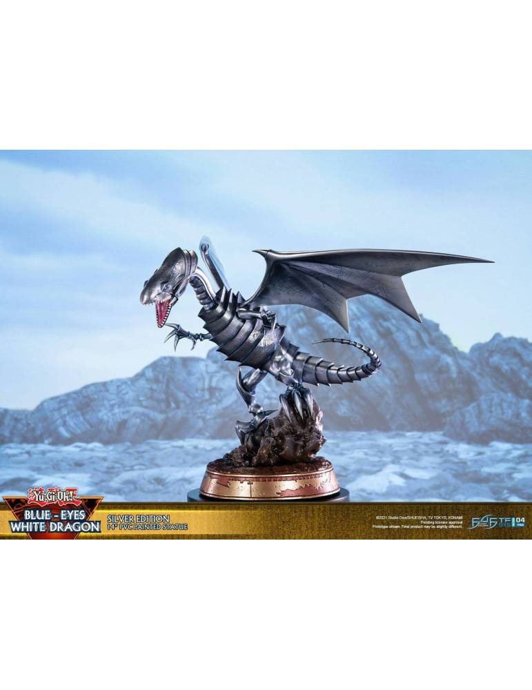 Silver Edition Blue Eyes White Dragon-standbeeld Konami - 8