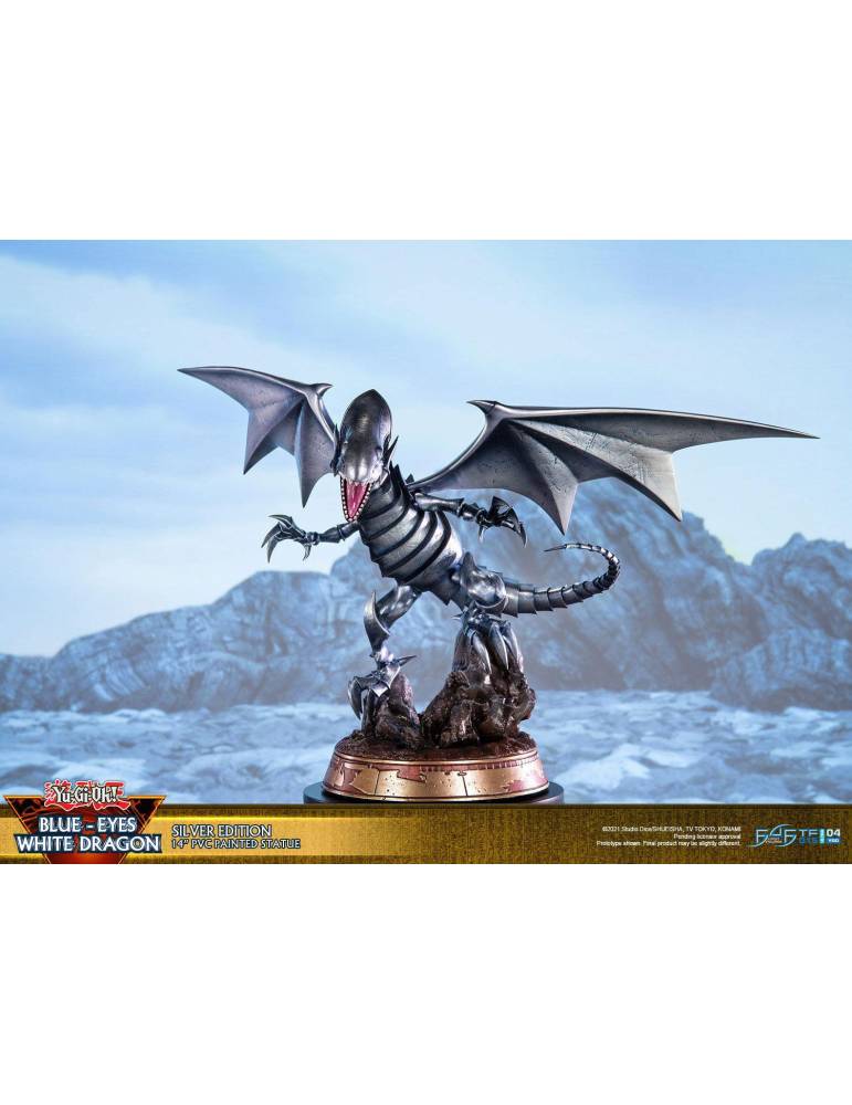 Konami Silver Edition Blue Eyes White Dragon Statue - 9