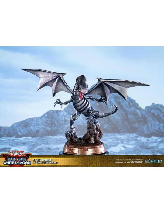 Konami Silver Edition Blue Eyes White Dragon Statue - 10