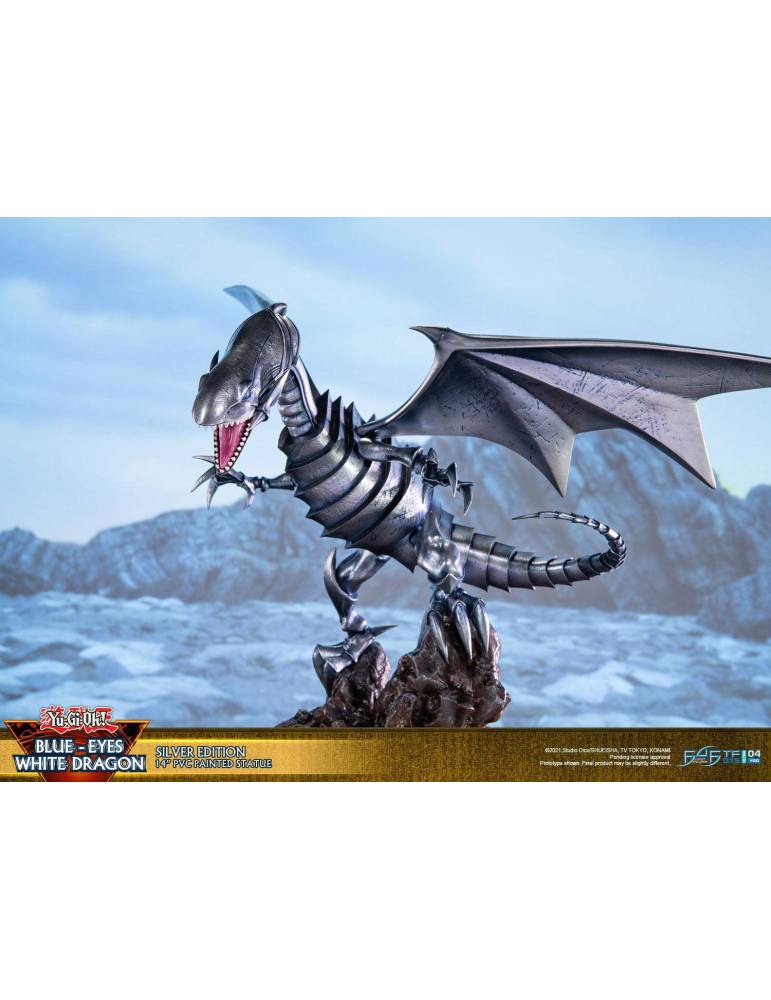 Silver Edition Blue Eyes White Dragon-standbeeld Konami - 12
