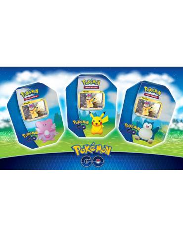 Pokebox Boîte cadeau  POKEMON GO (Ronflex / Pikachu / Leuphorie) Pokémon JCC