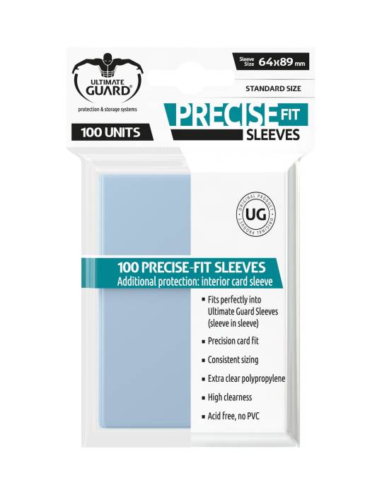 Ultimate guard 100 mouwen transparant precieze pasvorm standaard maat Ultimate Guard - 1