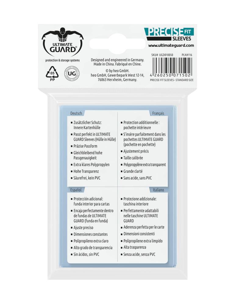 Ultimate guard 100 sleeves transparent precise fit taille standard Ultimate Guard - 3
