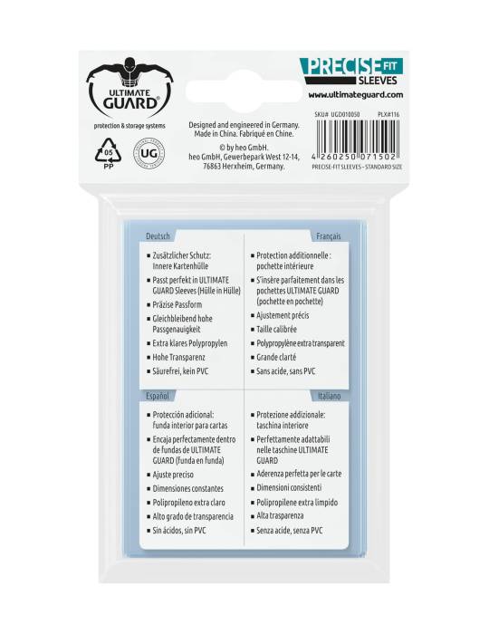 Ultimate guard 100 mouwen transparant precieze pasvorm standaard maat Ultimate Guard - 3