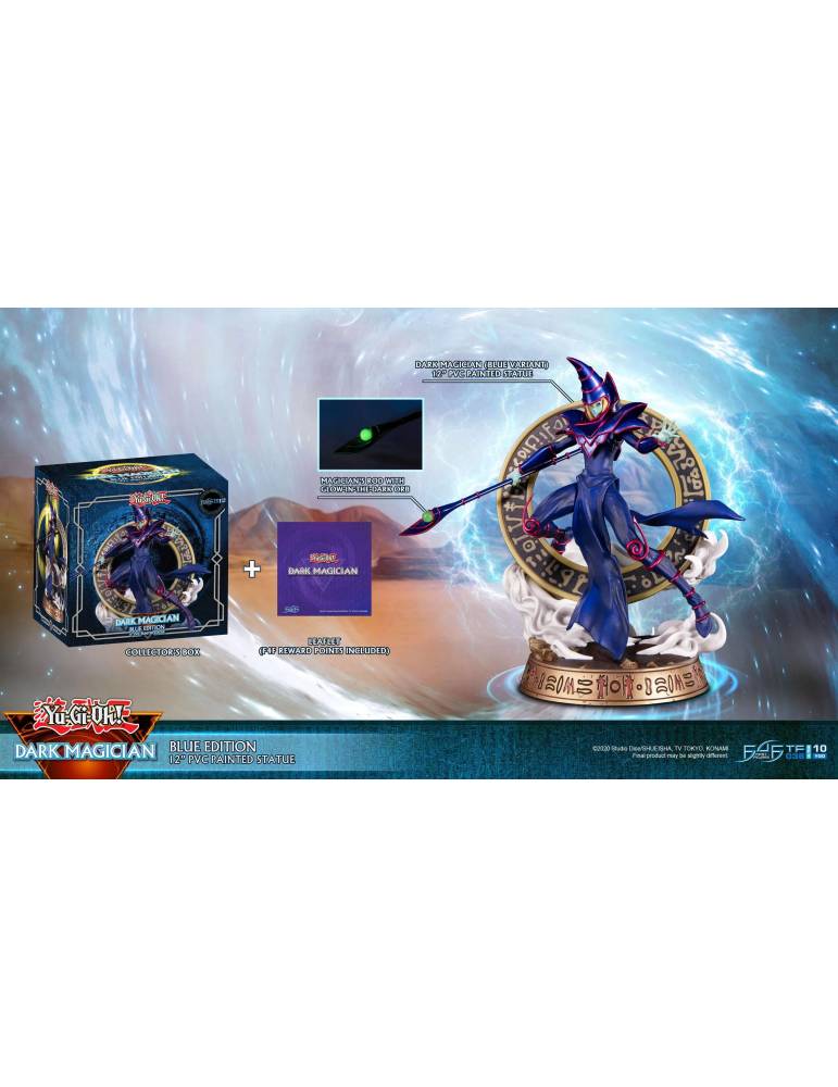 Statue Magicien sombre édition bleue 29cm - Yu-Gi-Oh