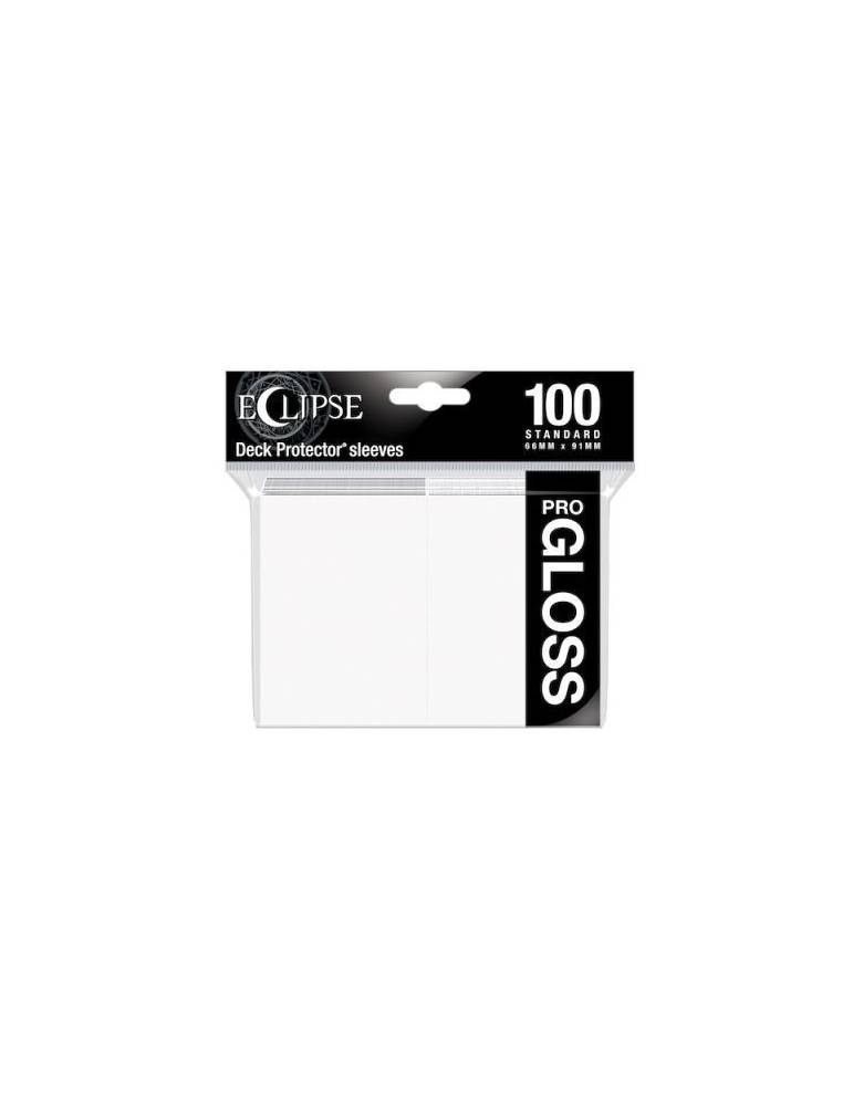 Glanzende Eclipse 100 arctic witte hoezen standaard maat Ultra Pro - 1