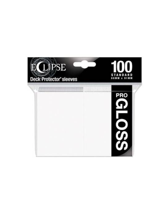 Eclipse brillant 100 sleeves blanc arctique format standard Ultra Pro - 1