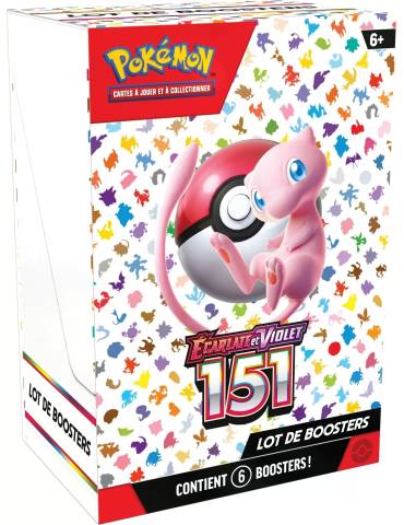 Pokémon 151 lot de 6 boosters FR EV3.5 Ecarlate et Violet