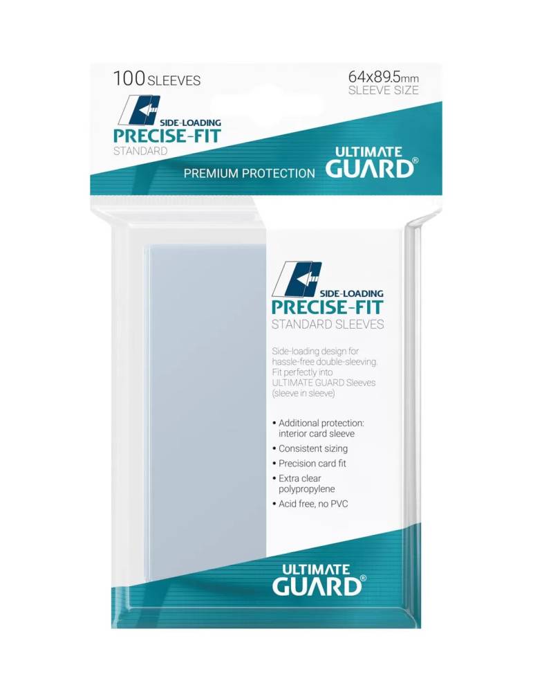100 Precise-Fit Sleeves aan de zijkant, standaardformaat Transparante ultimate guard