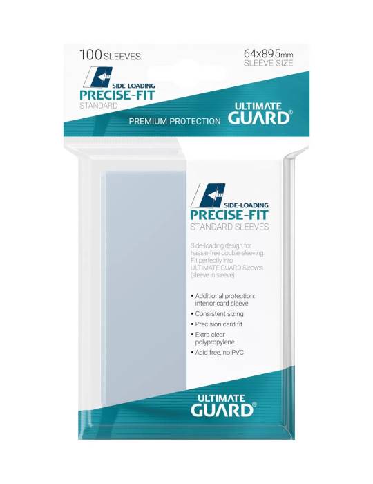 100 Precise-Fit Sleeves aan de zijkant, standaardformaat Transparante ultimate guard