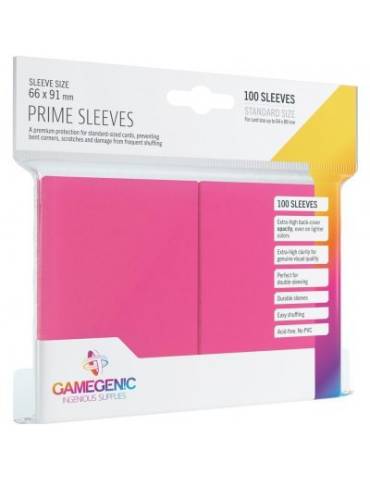 Gamegenic Sleeves rose x100 taille standard