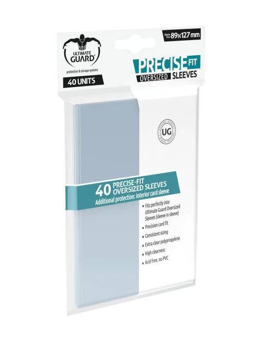 Ultimate Guard 40 pockets Precise-Fit Sleeves size Oversized Transparent Ultimate guard
